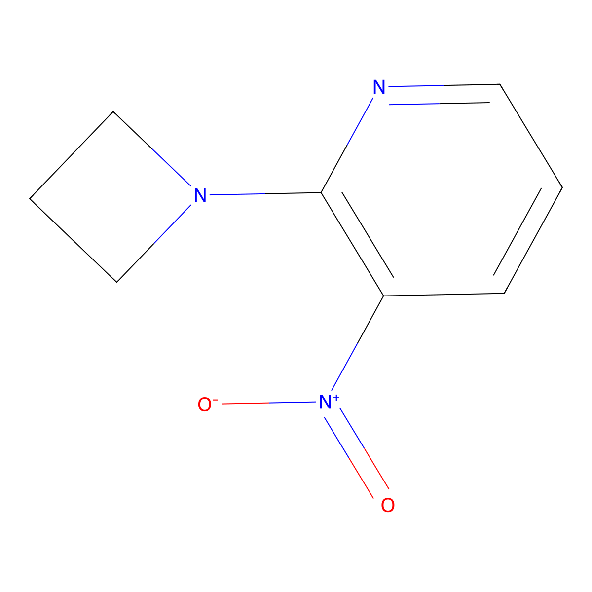 2-(Azetidin-1-yl)-3-nitropyridine molecular structure, CAS 1851034-75-7