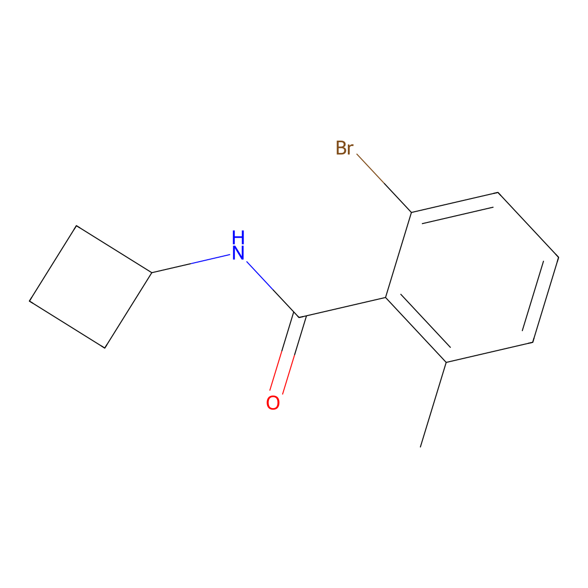 2-Bromo-N-cyclobutyl-6-methylbenzamide molecular structure, CAS 1851049-50-7