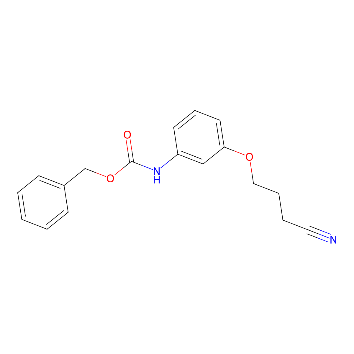 benzyl N-[3-(3-cyanopropoxy)phenyl]carbamate molecular structure, CAS 1851050-76-4