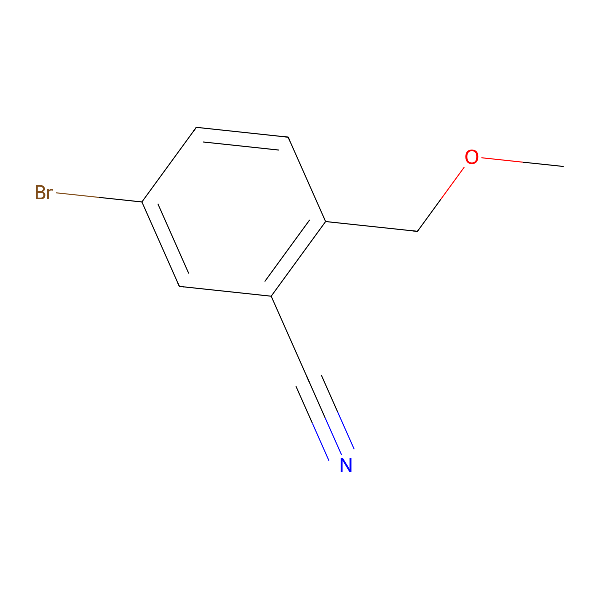5-Bromo-2-(methoxymethyl)benzonitrile molecular structure, CAS 1851055-20-3