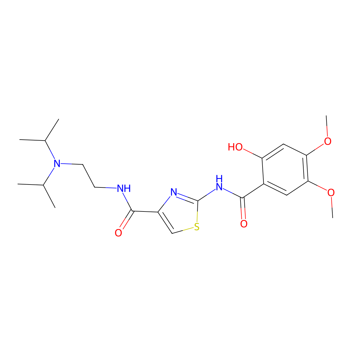 Acotiamide molecular structure, CAS 185106-16-5