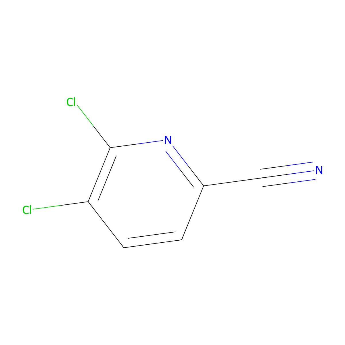 5,6-Dichloropyridine-2-carbonitrile molecular structure, CAS 185107-64-6