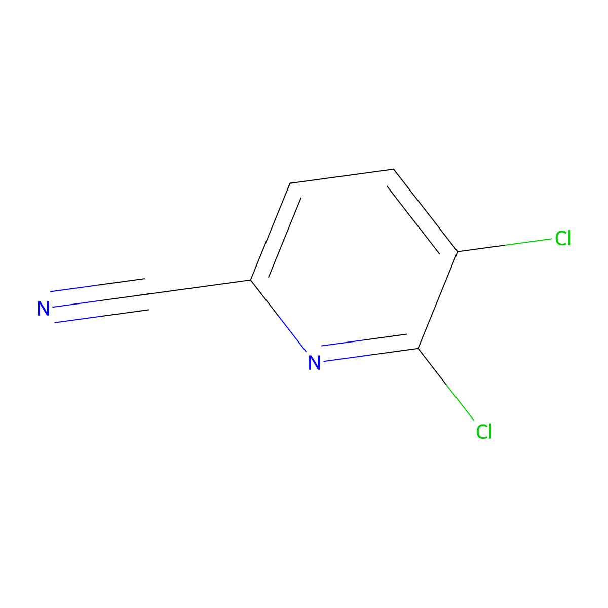 5,6-Dichloropyridine-2-carbonitrile molecular structure, CAS 185107-64-6