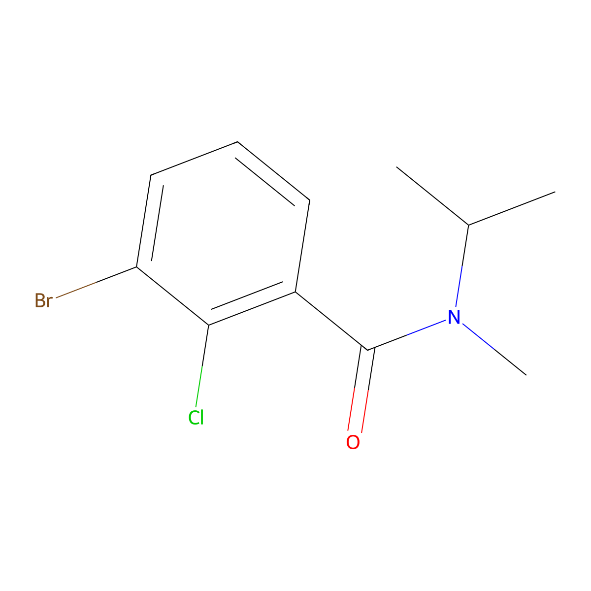 3-Bromo-2-chloro-N-methyl-N-(1-methylethyl)benzamide molecular structure, CAS 1851096-27-9