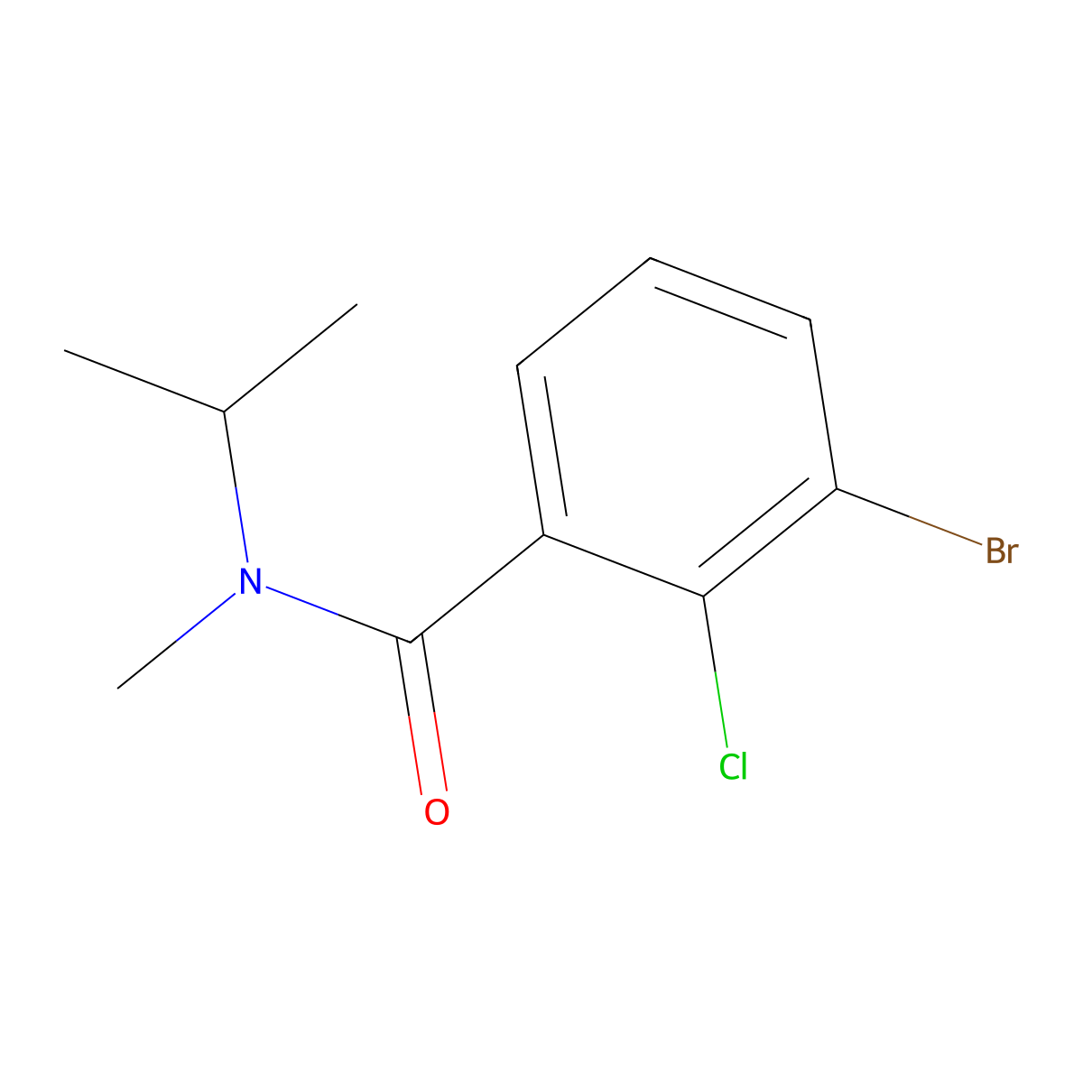 3-Bromo-2-chloro-N-methyl-N-(1-methylethyl)benzamide molecular structure, CAS 1851096-27-9