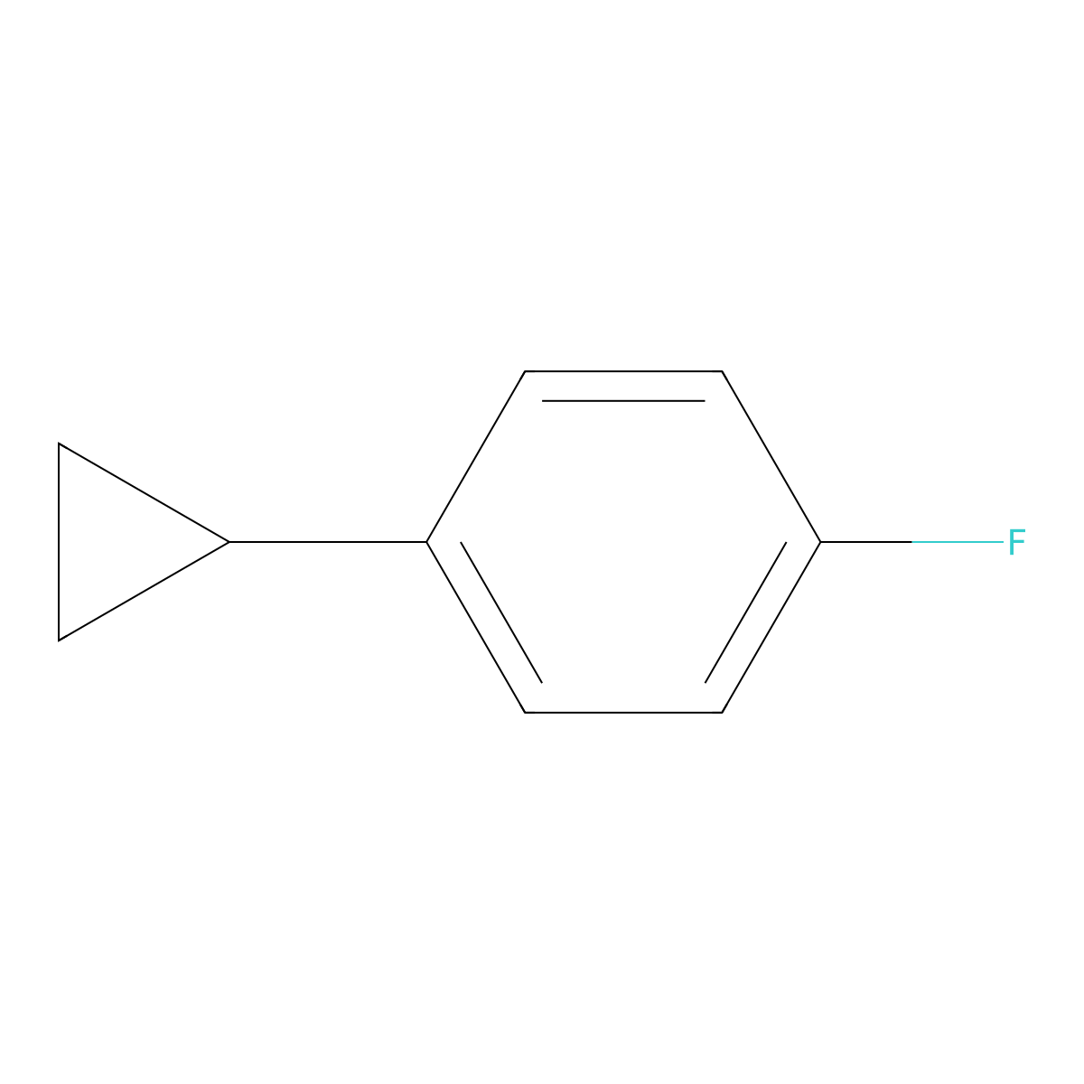 1-Cyclopropyl-4-fluorobenzene molecular structure, CAS 18511-60-9