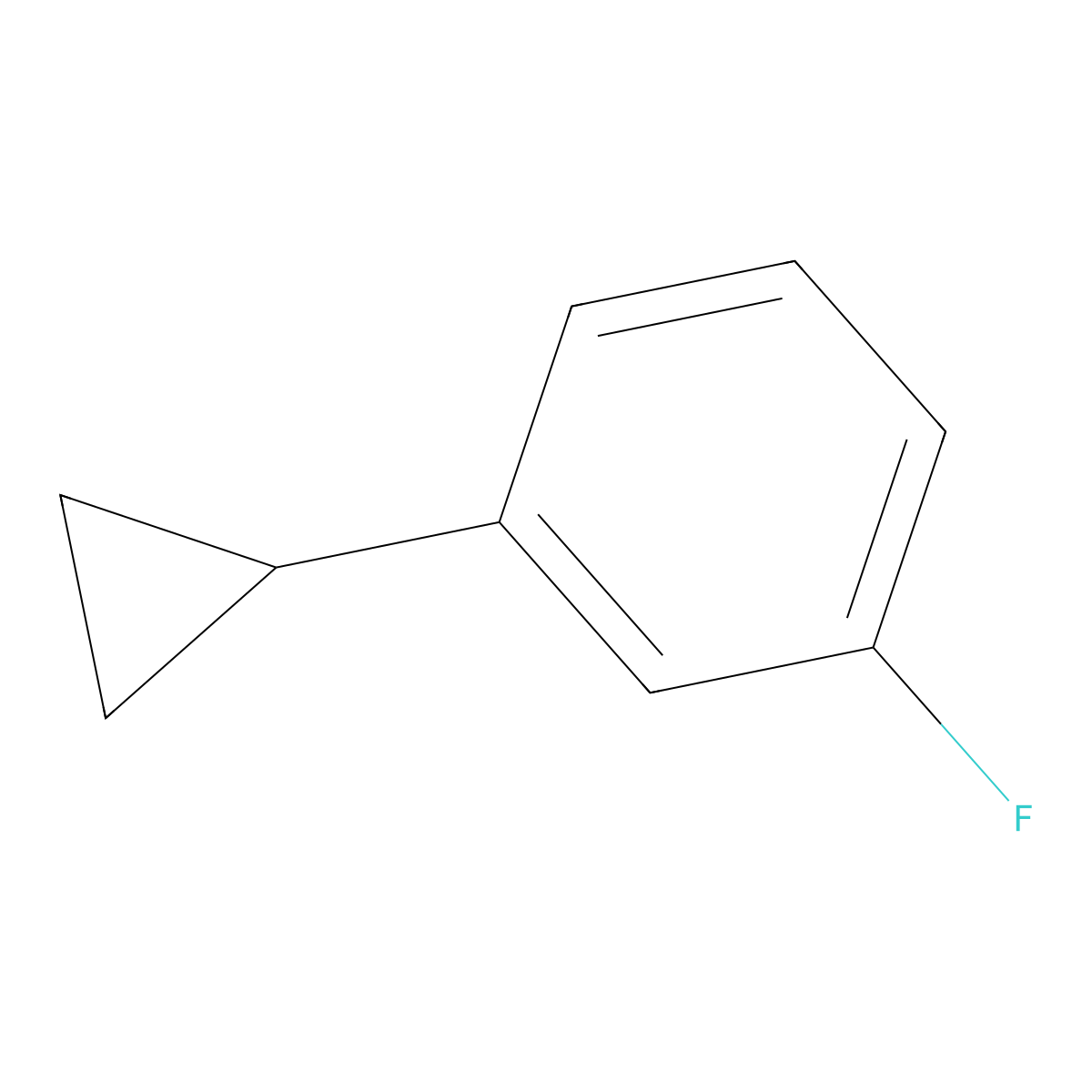 1-Cyclopropyl-3-fluorobenzene molecular structure, CAS 18511-61-0