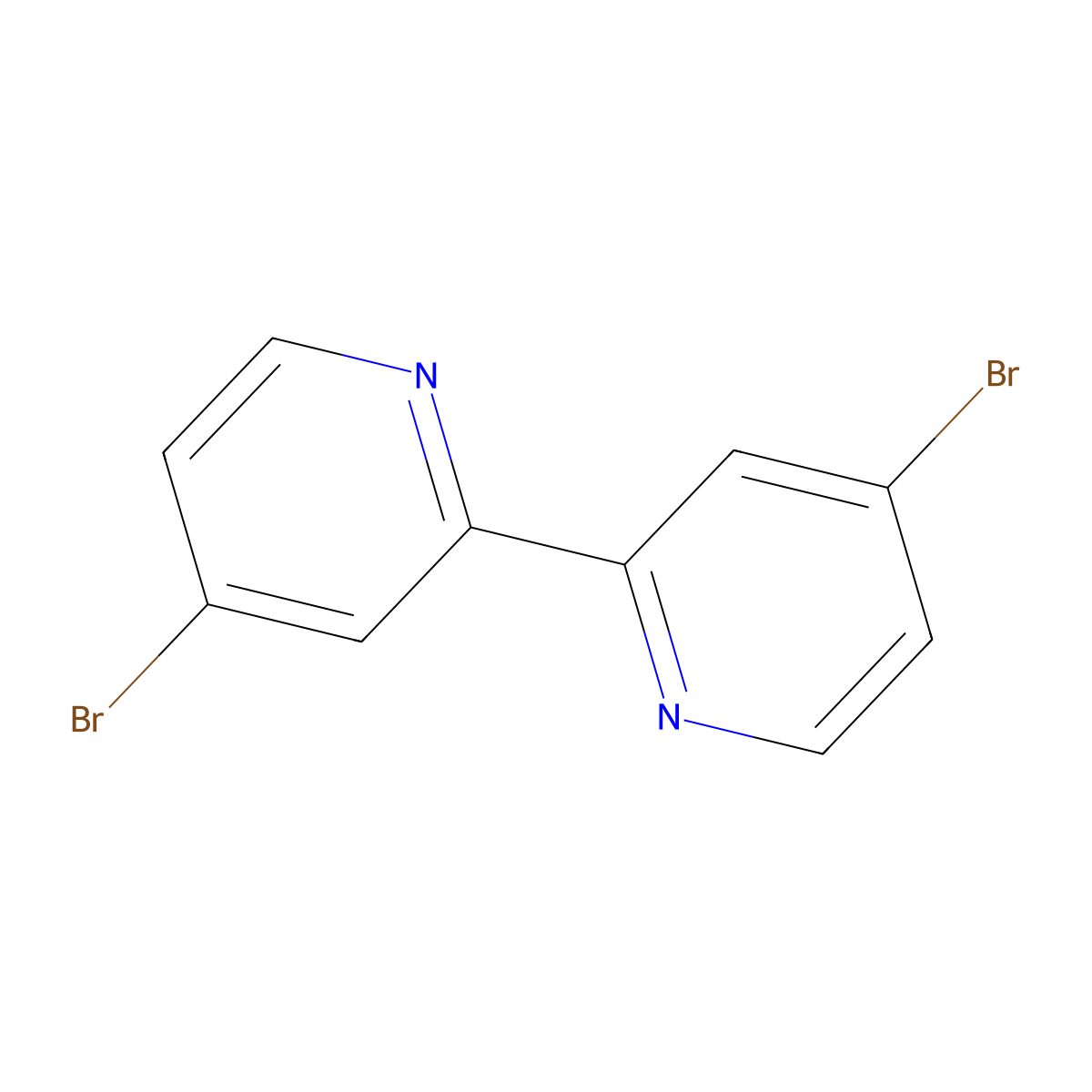 4,4'-Dibromo-2,2'-bipyridine molecular structure, CAS 18511-71-2