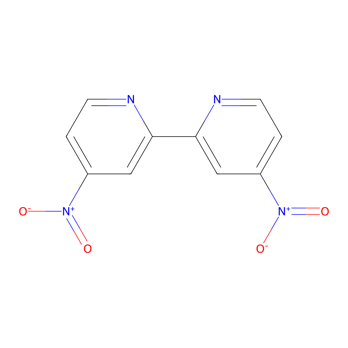 4,4'-Dinitro-2,2'-bipyridine molecular structure, CAS 18511-72-3