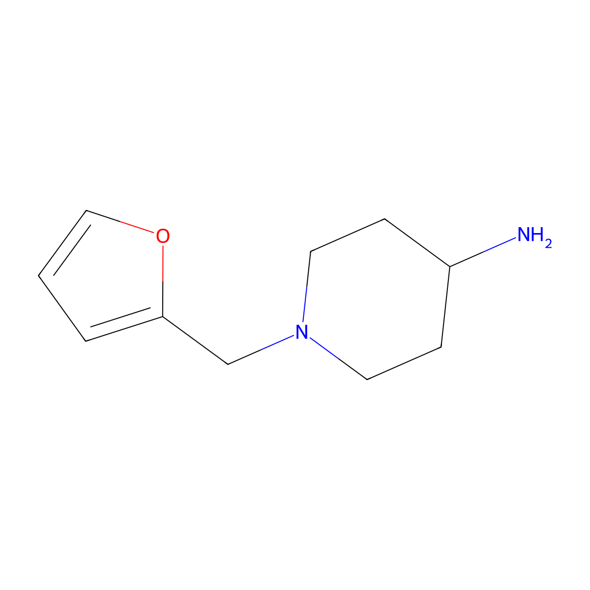 1-(Furan-2-ylmethyl)piperidin-4-amine molecular structure, CAS 185110-14-9