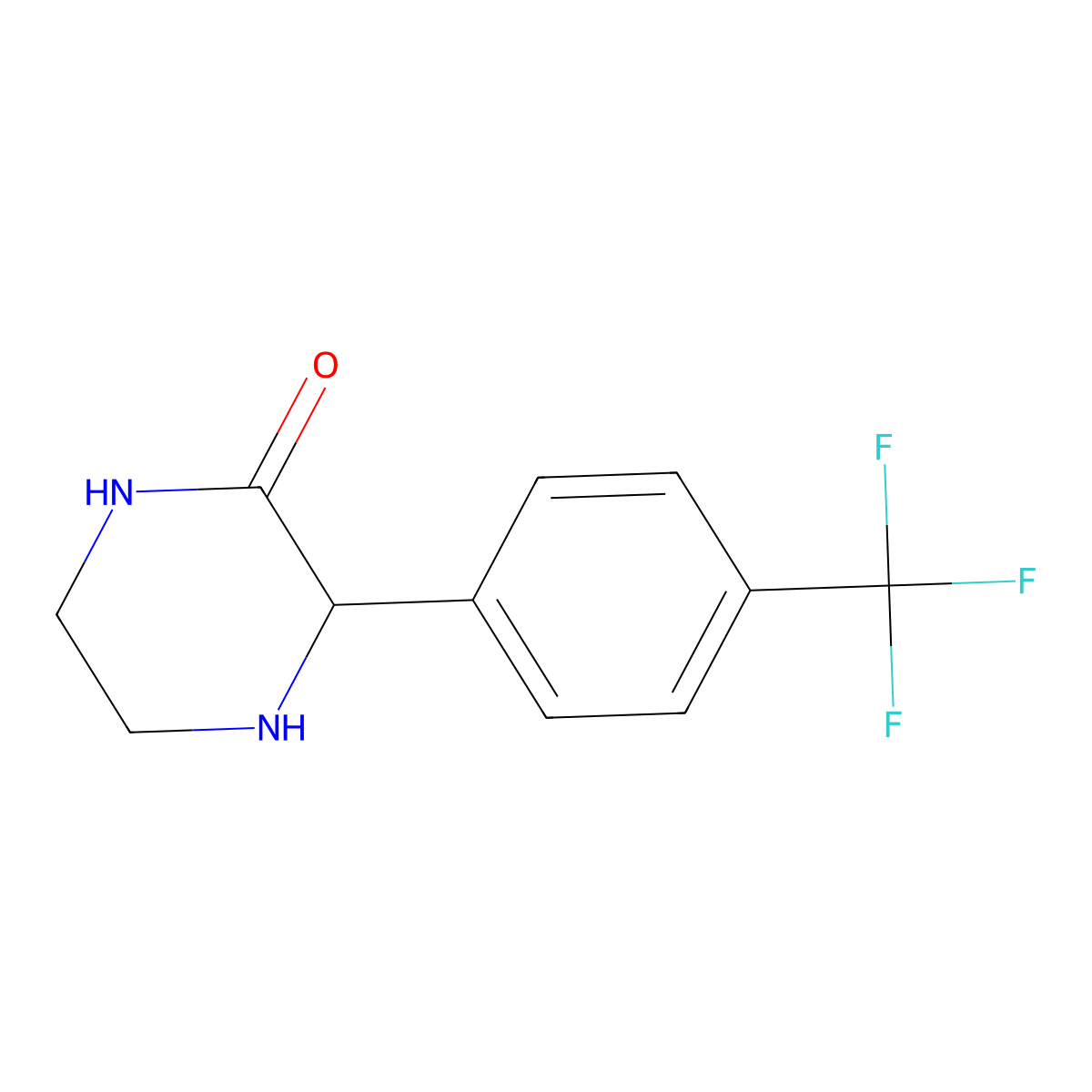 3-(4-(Trifluoromethyl)phenyl)piperazin-2-one molecular structure, CAS 185110-29-6