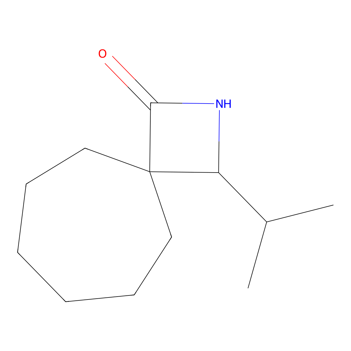3-(Propan-2-yl)-2-azaspiro[3.6]decan-1-one molecular structure, CAS 1851102-62-9