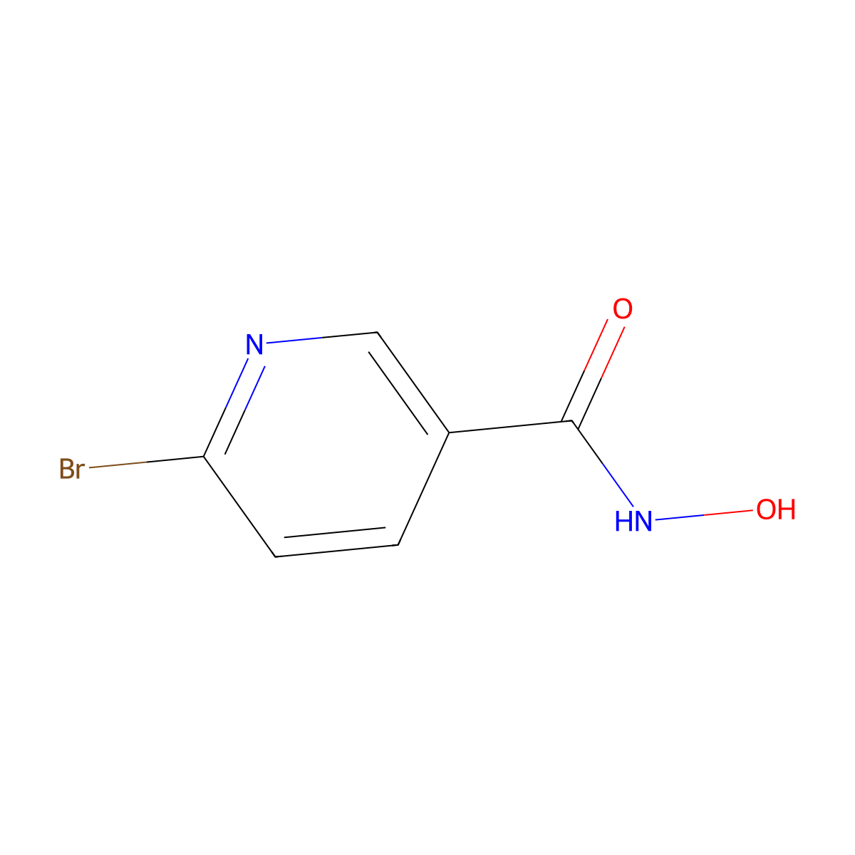 6-bromo-N-hydroxypyridine-3-carboxamide molecular structure, CAS 1851110-29-6