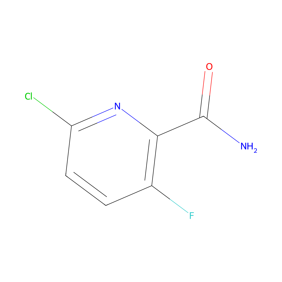 6-Chloro-3-fluoropicolinamide molecular structure, CAS 1851115-33-7