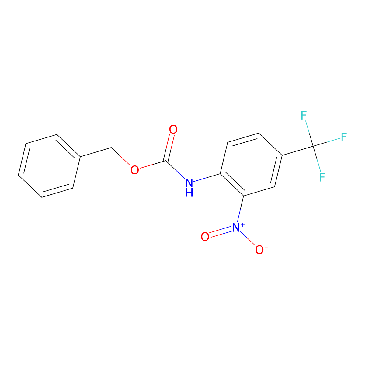 benzyl N-[2-nitro-4-(trifluoromethyl)phenyl]carbamate molecular structure, CAS 1851117-42-4