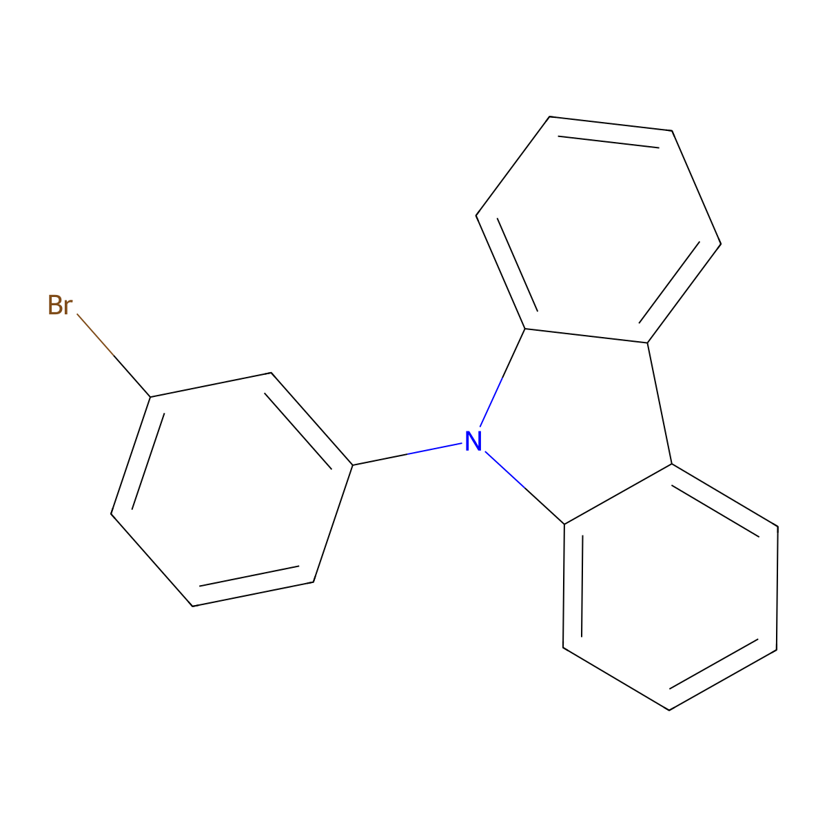 9-(3-Bromophenyl)carbazole molecular structure, CAS 185112-61-2