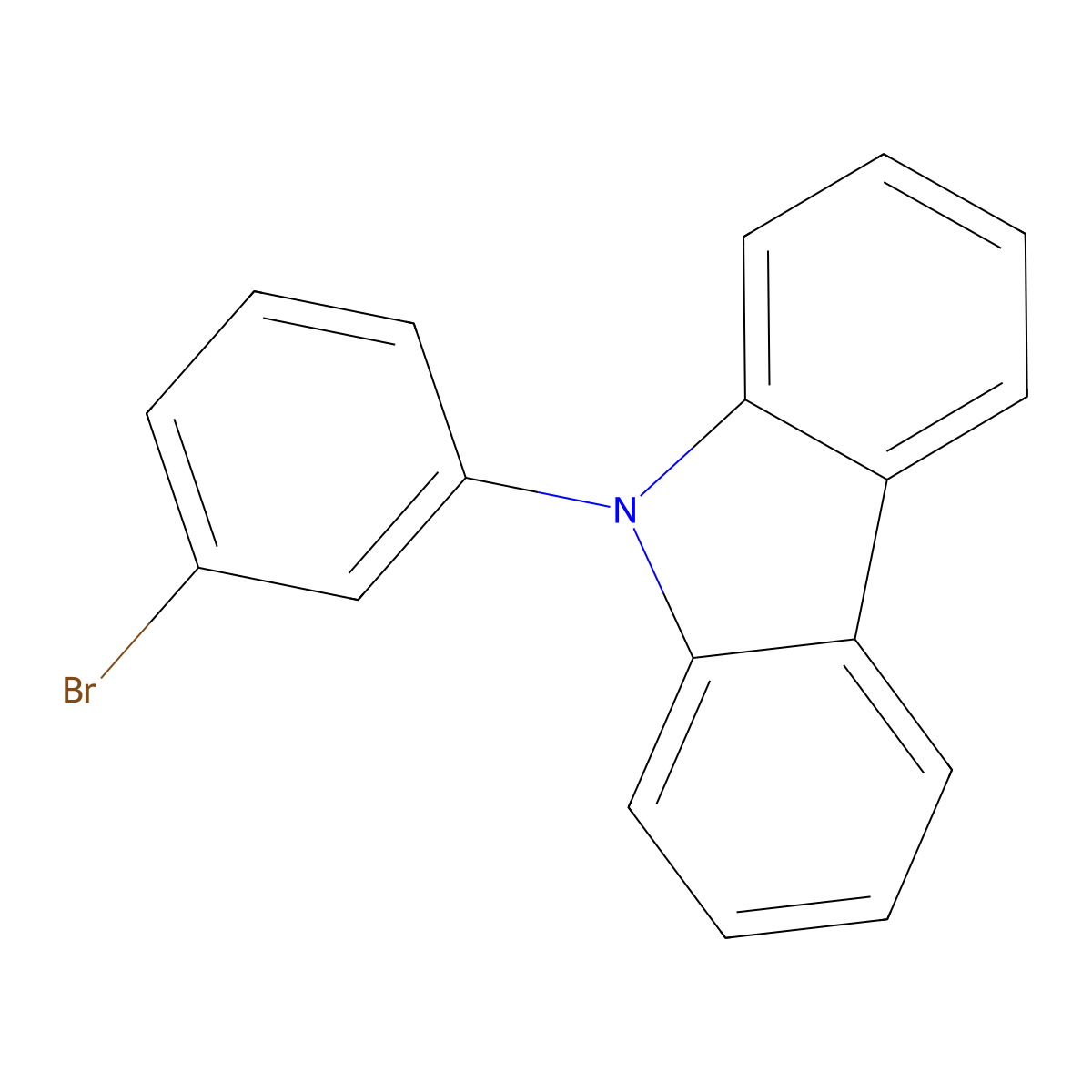 9-(3-Bromophenyl)carbazole molecular structure, CAS 185112-61-2
