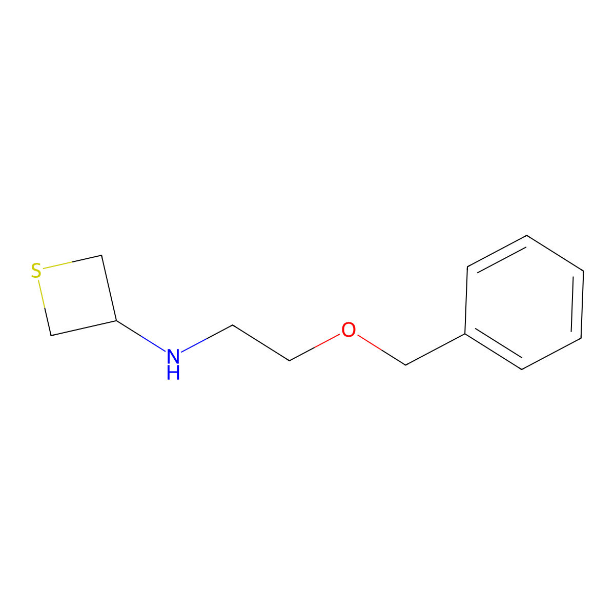 N-(2-(Benzyloxy)ethyl)thietan-3-amine molecular structure, CAS 1851131-47-9