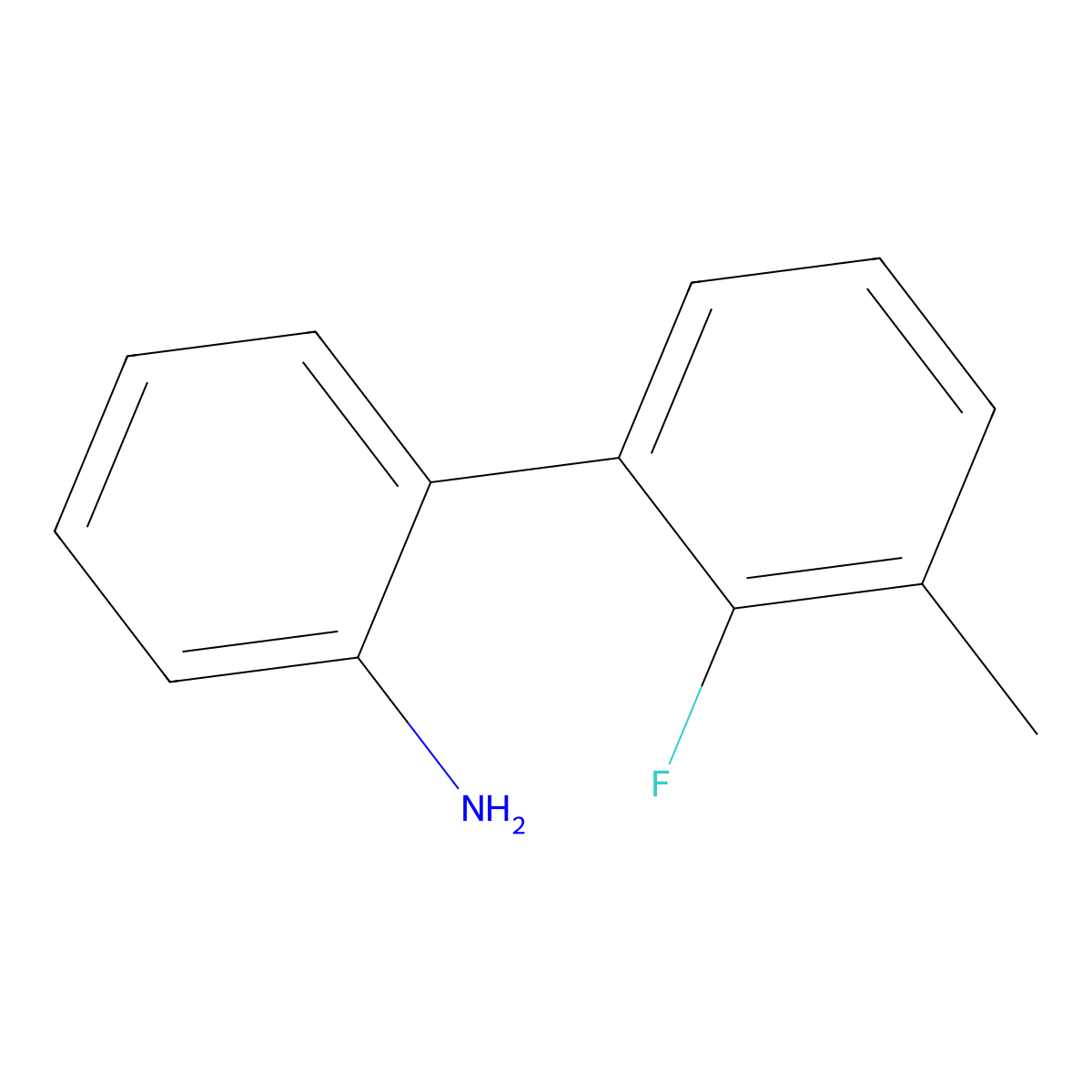 2'-Fluoro-3'-methyl[1,1'-biphenyl]-2-amine molecular structure, CAS 1851159-05-1