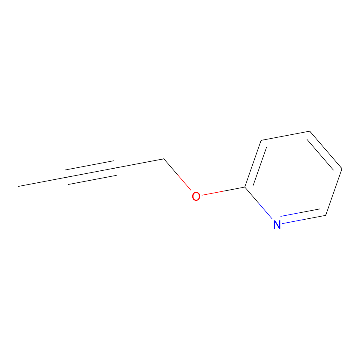 2-(But-2-yn-1-yloxy)pyridine molecular structure, CAS 1851170-61-0