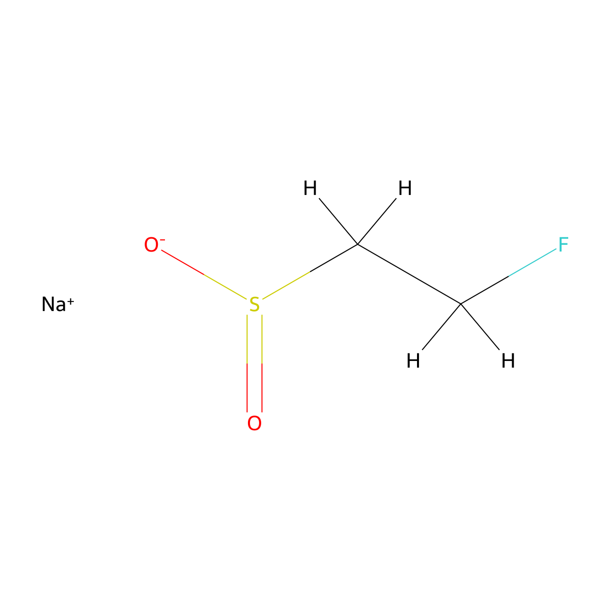 Sodium 2-fluoroethane-1-sulfinate molecular structure, CAS 1851179-58-2