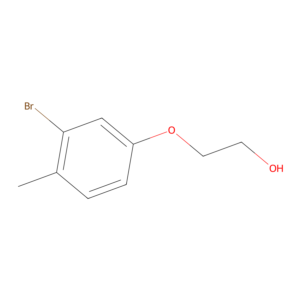 2-(3-Bromo-4-methylphenoxy)ethan-1-ol molecular structure, CAS 1851181-29-7