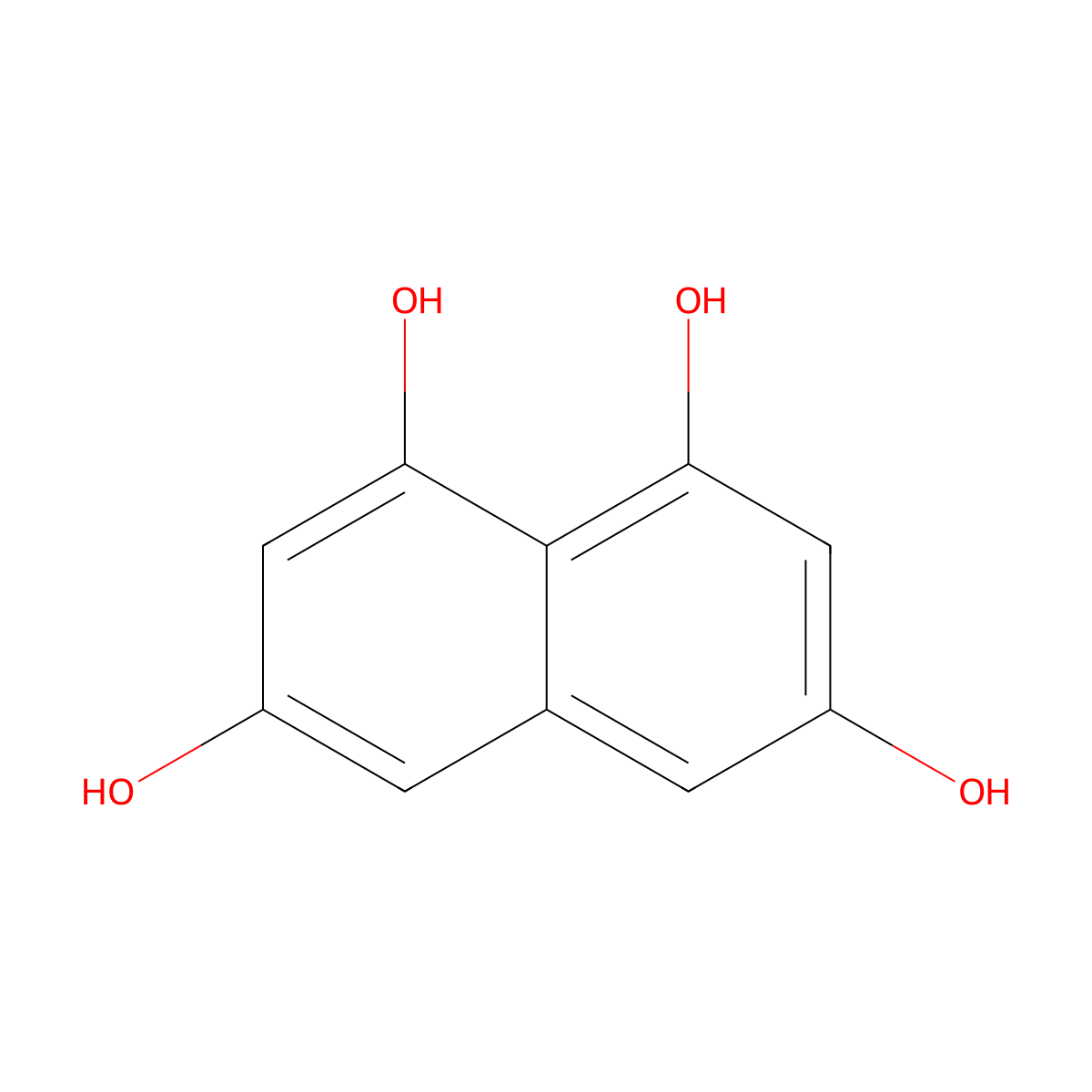 1,3,6,8-Naphthalenetetrol molecular structure, CAS 18512-30-6