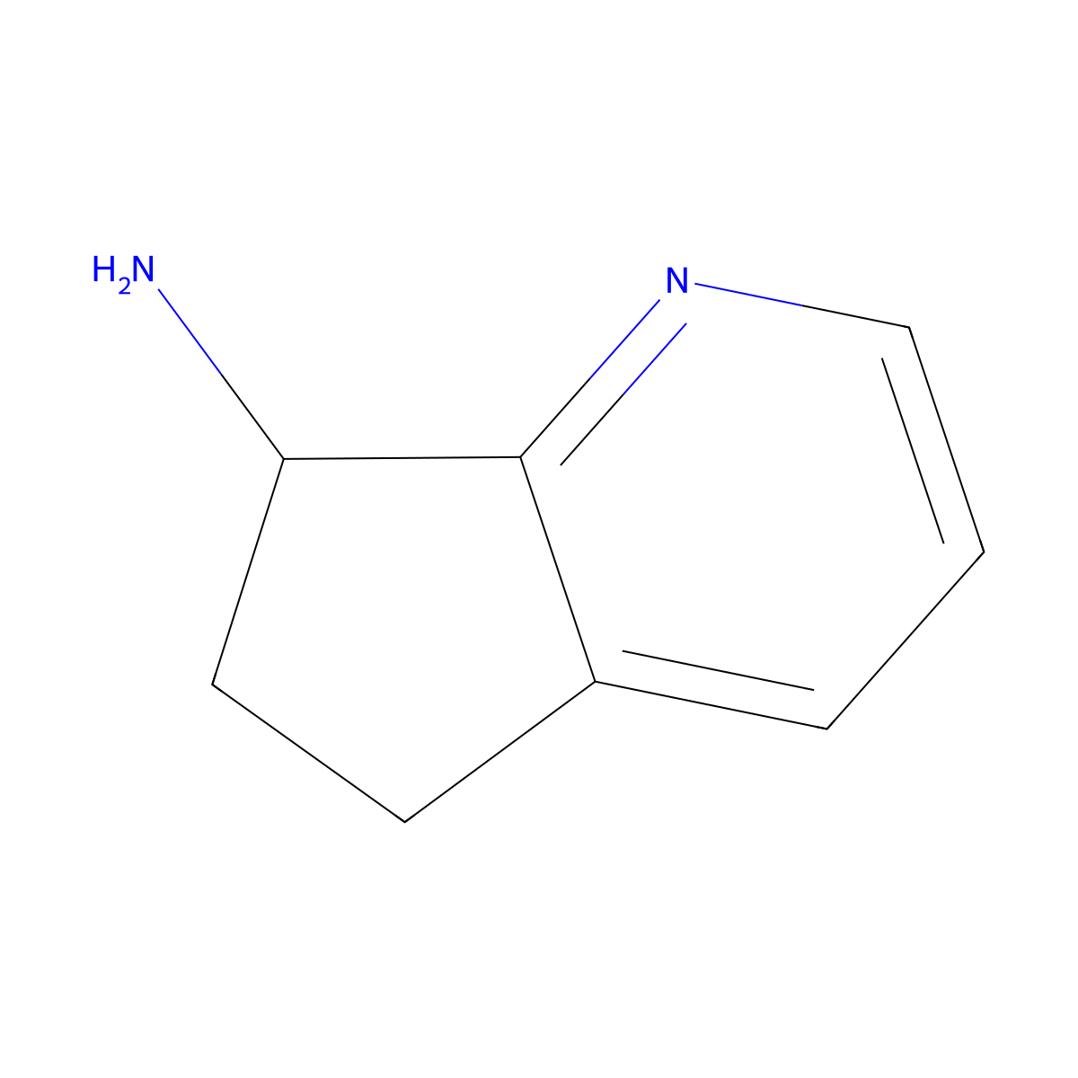6,7-dihydro-5H-cyclopenta(b)pyridin-7-amine molecular structure, CAS 185122-75-2