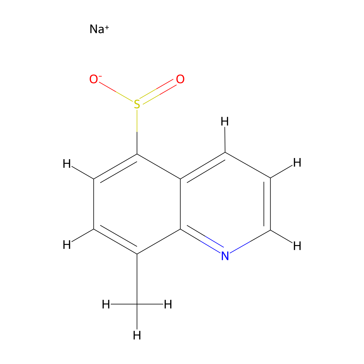 Sodium 8-methylquinoline-5-sulfinate molecular structure, CAS 1851224-47-9
