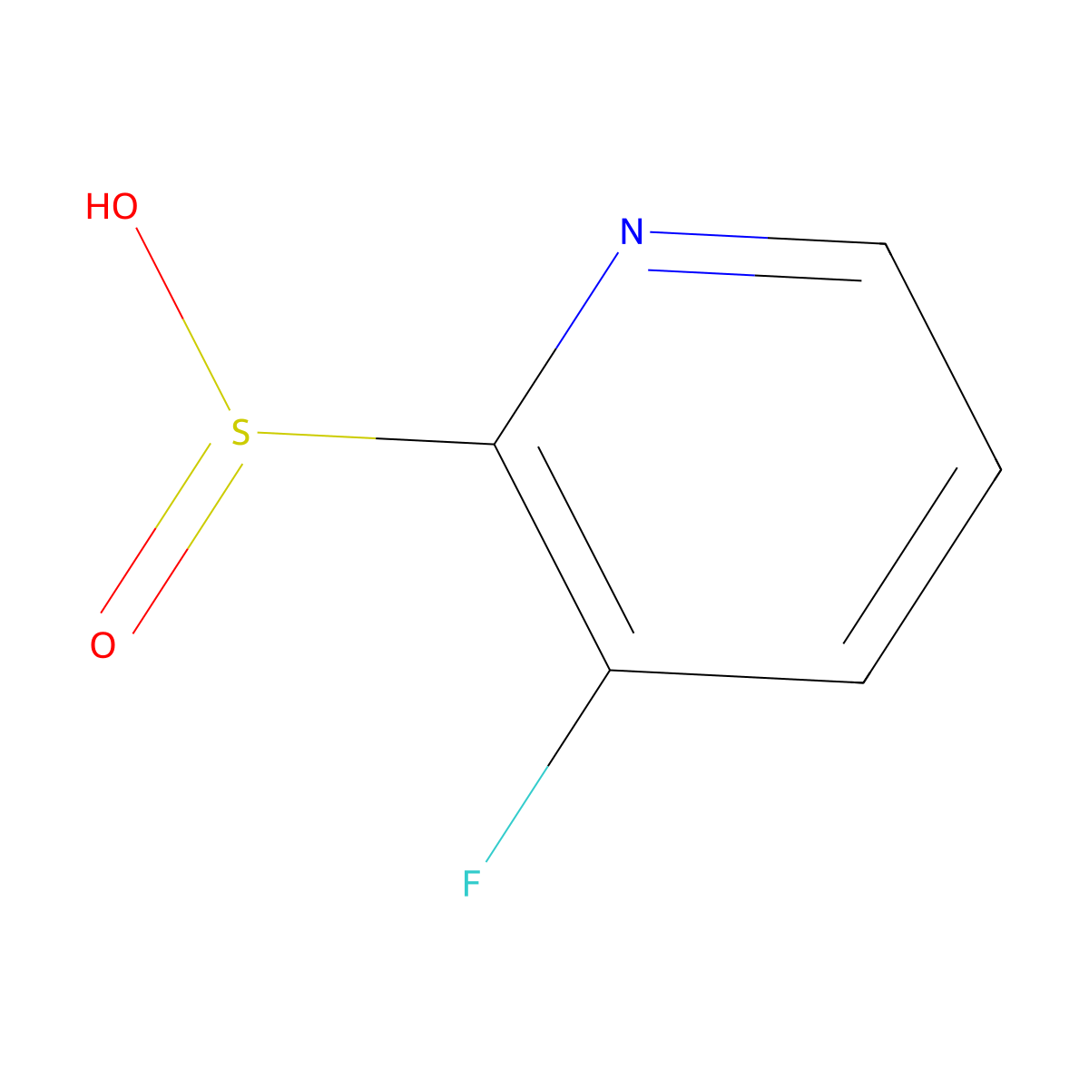 3-Fluoropyridine-2-sulfinic acid molecular structure, CAS 1851224-96-8