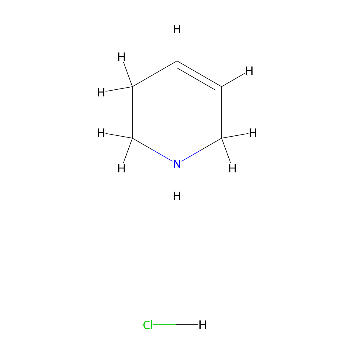 1,2,3,6-Tetrahydropyridine hydrochloride molecular structure, CAS 18513-79-6
