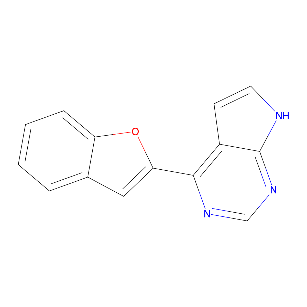 4-(2-Benzofuranyl)-7H-pyrrolo[2,3-D]pyrimidine molecular structure, CAS 1851314-58-3