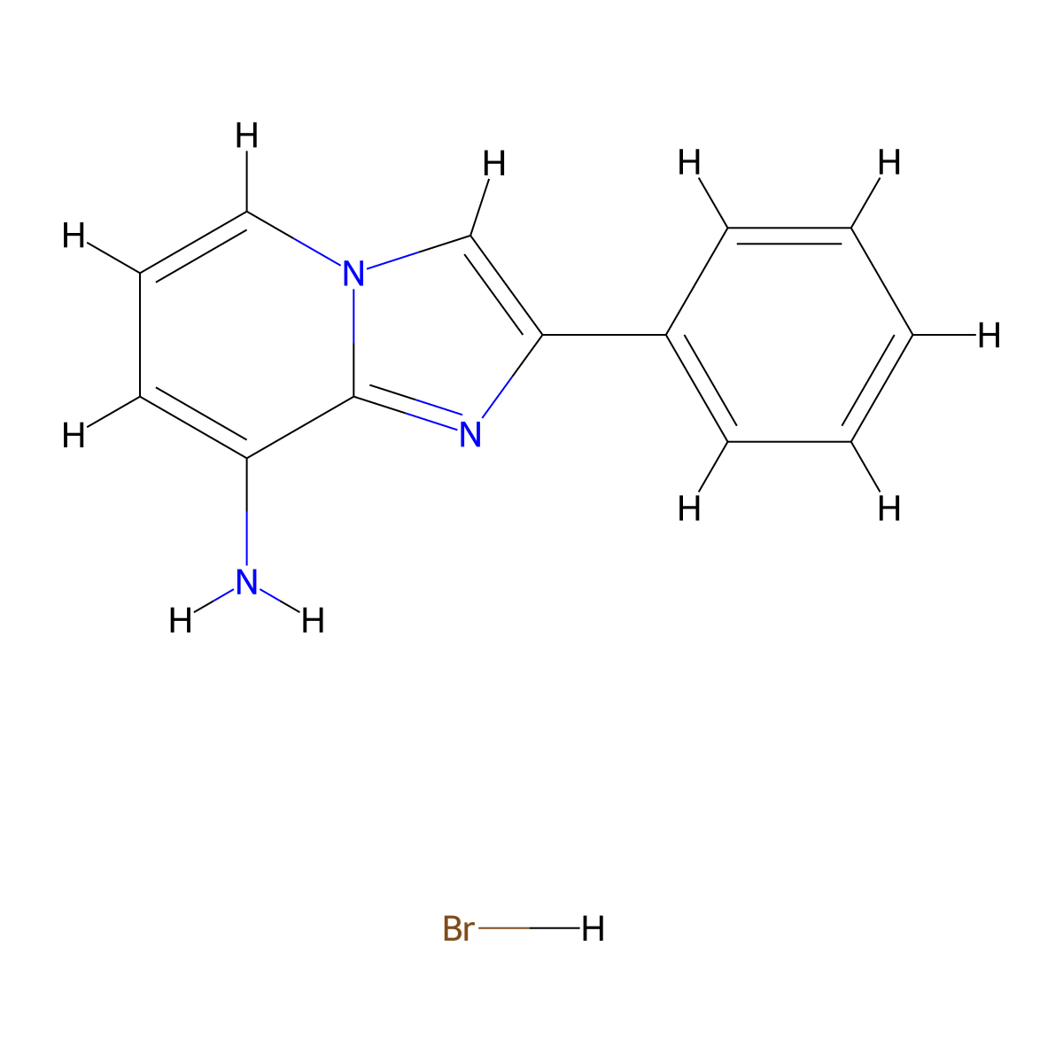 2-Phenylimidazo[1,2-a]pyridin-8-amine hydrobromide molecular structure, CAS 185133-88-4