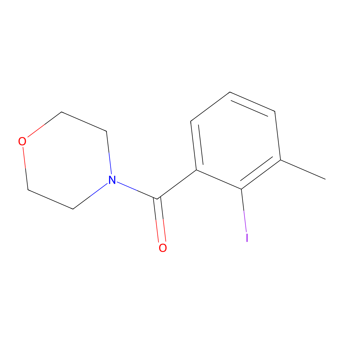 (2-Iodo-3-methylphenyl)(morpholino)methanone molecular structure, CAS 1851346-29-6