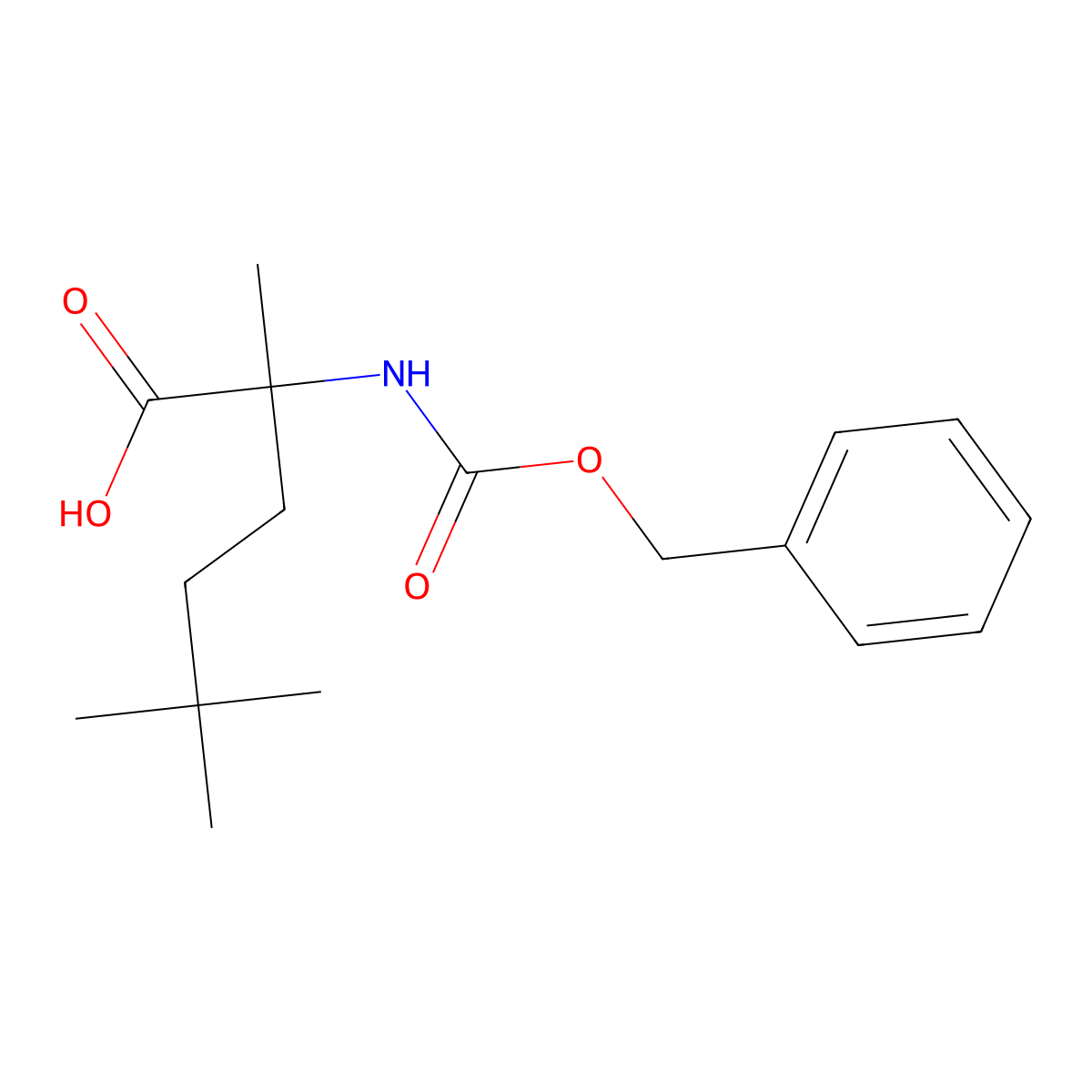 2-{[(Benzyloxy)carbonyl]amino}-2,5,5-trimethylhexanoic acid molecular structure, CAS 1851355-90-2