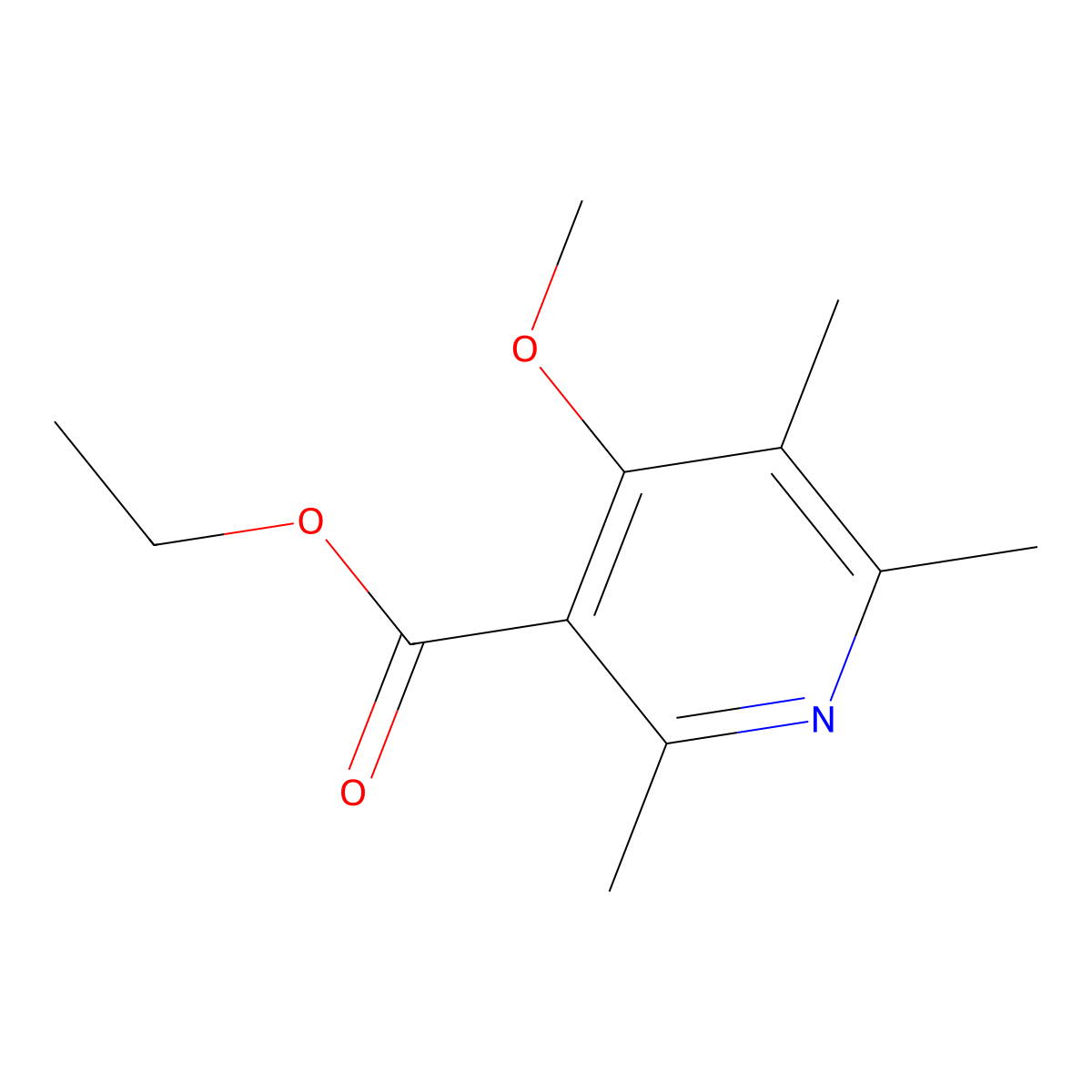 Ethyl 4-methoxy-2,5,6-trimethylpyridine-3-carboxylate molecular structure, CAS 1851359-11-9