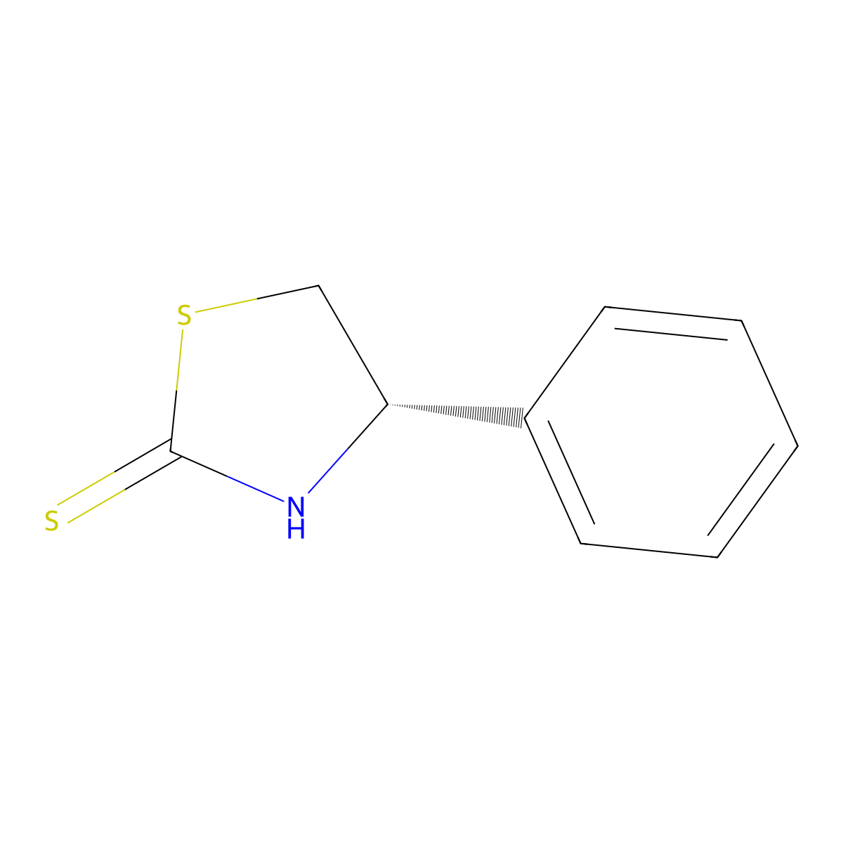 (S)-4-Phenylthiazolidine-2-thione molecular structure, CAS 185137-29-5