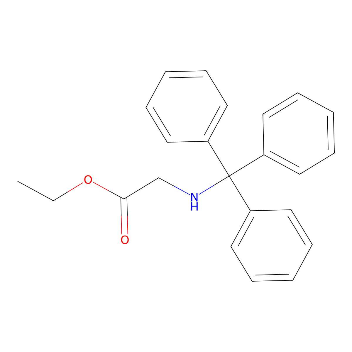 N-Tritylglycine ethyl ester molecular structure, CAS 18514-46-0