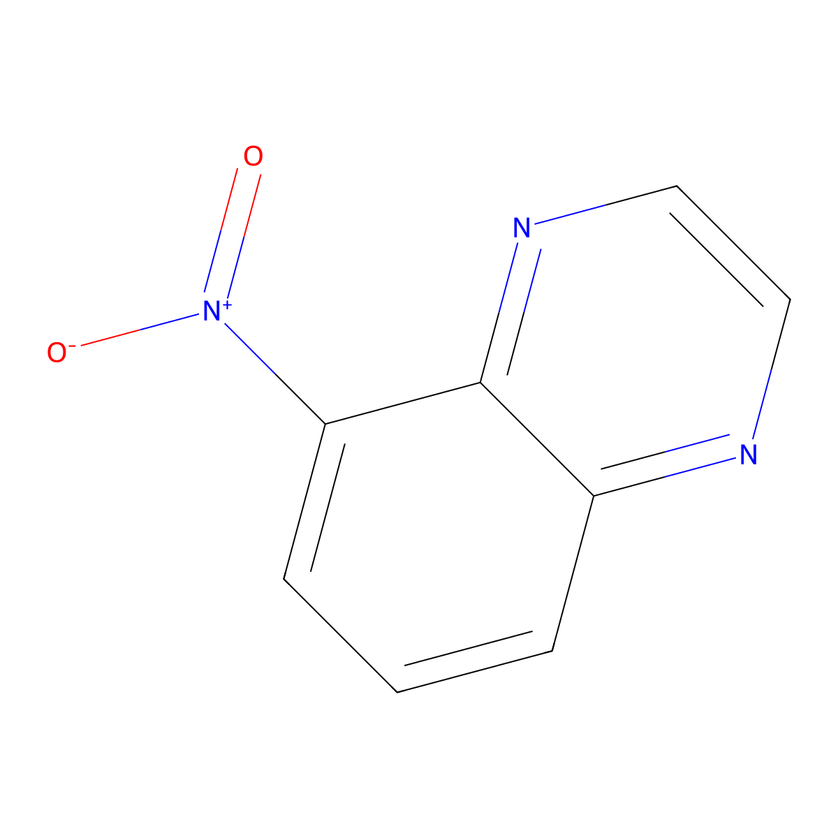 Quinoxaline, 5-nitro- molecular structure, CAS 18514-76-6