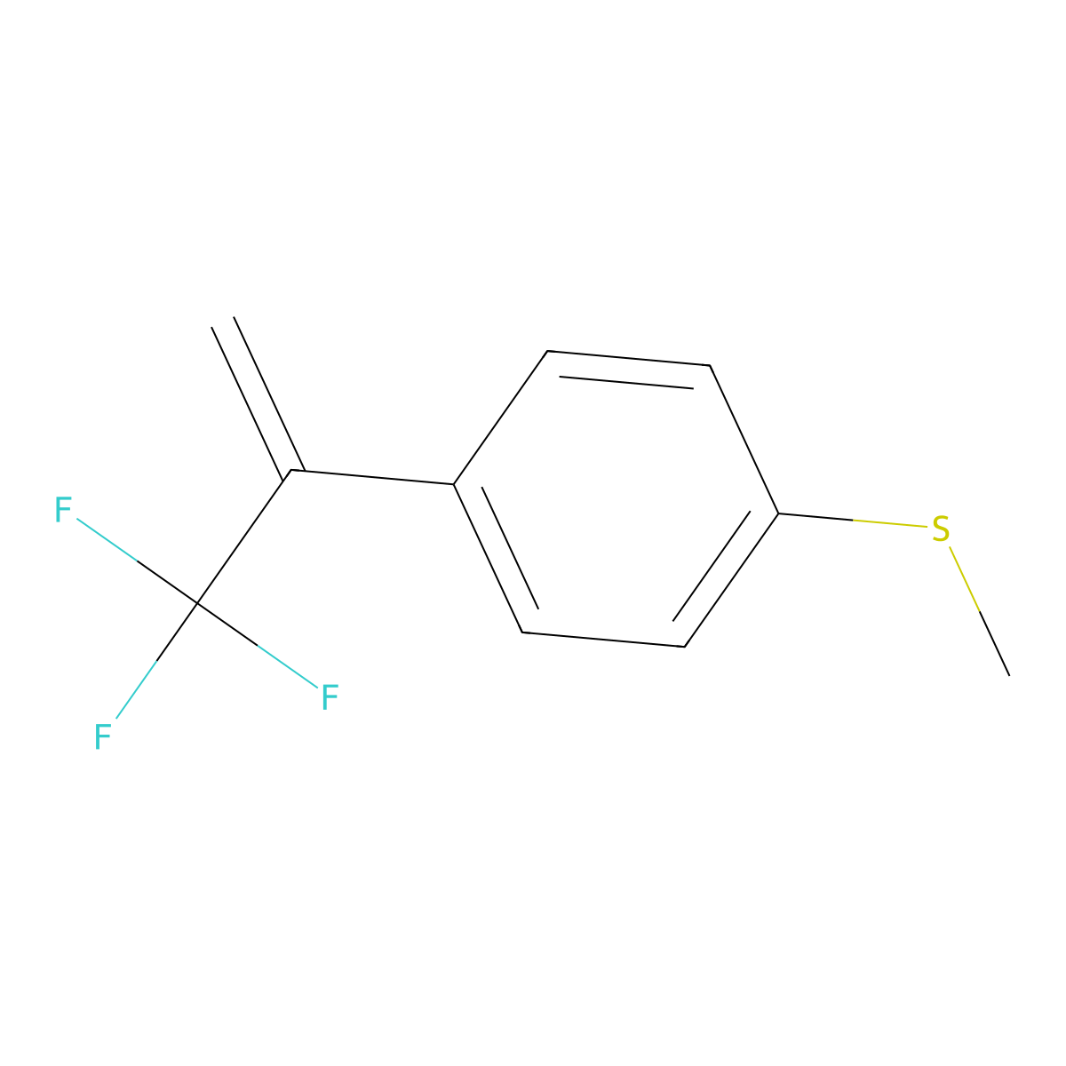 1-(Methylthio)-4-[1-(trifluoromethyl)ethenyl]benzene molecular structure, CAS 185140-51-6