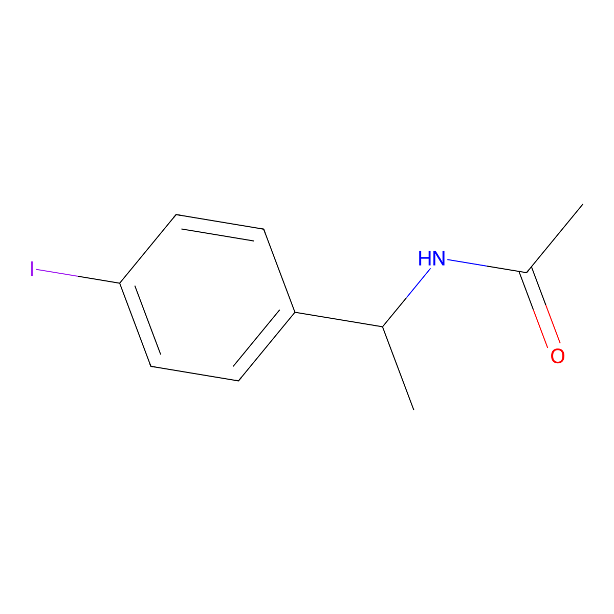 N-[(1S)-1-(4-iodophenyl)ethyl]acetamide molecular structure, CAS 185141-71-3