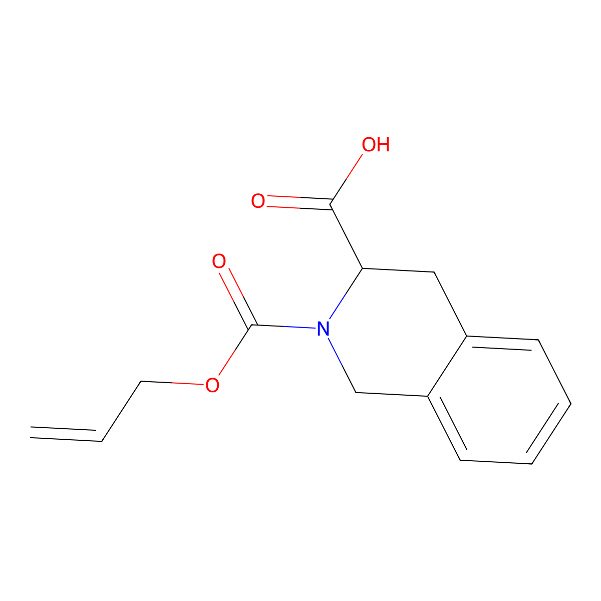 (3S)-2-[(prop-2-en-1-yloxy)carbonyl]-1,2,3,4-tetrahydroisoquinoline-3-carboxylic acid molecular structure, CAS 185144-22-3