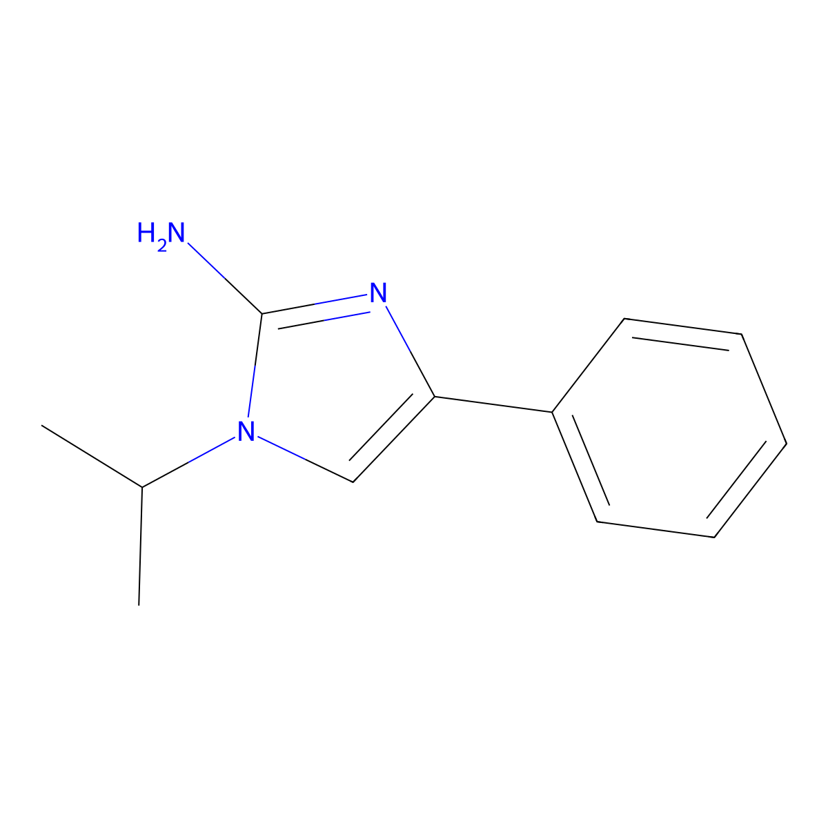 4-phenyl-1-(propan-2-yl)-1H-imidazol-2-amine molecular structure, CAS 1851440-02-2