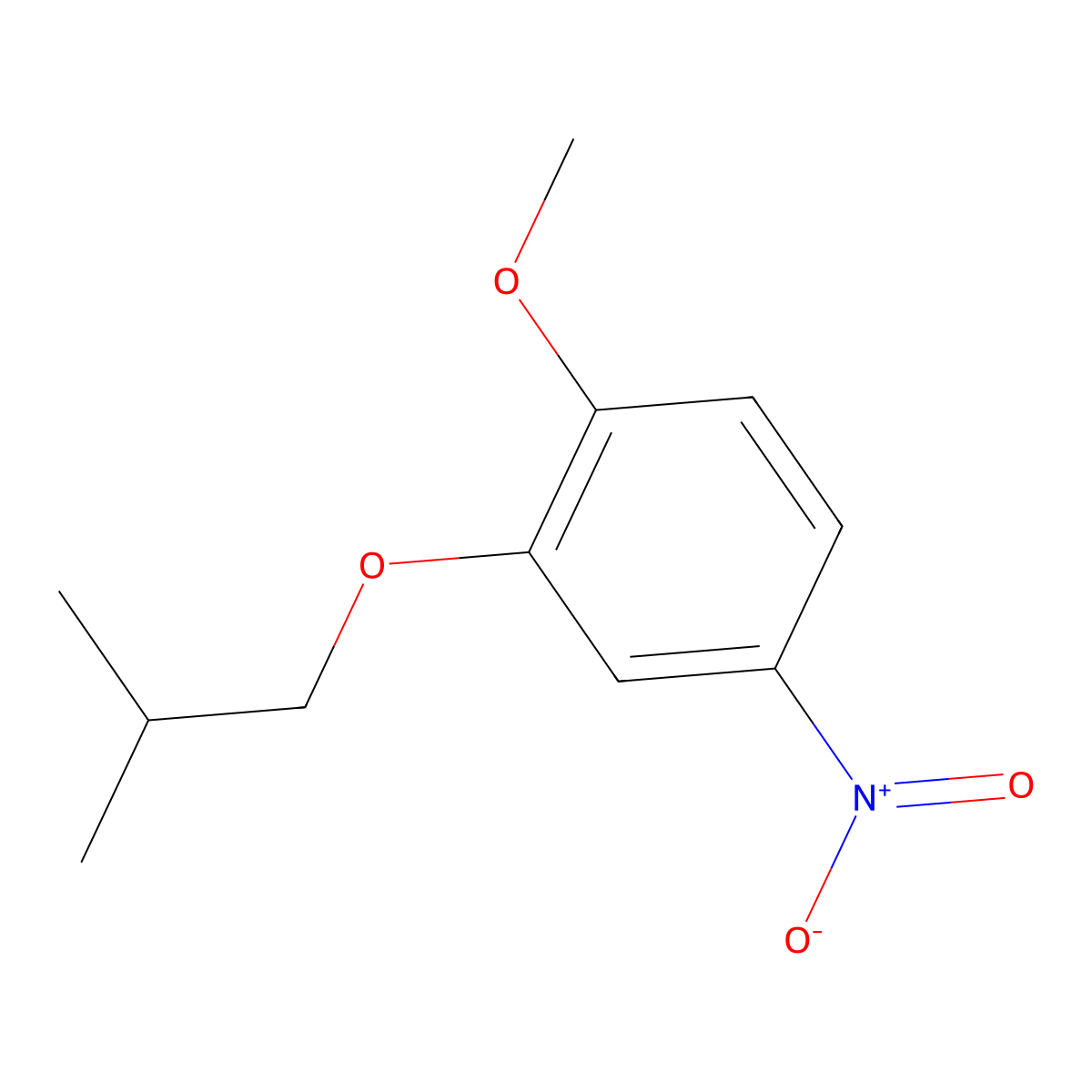 1-Methoxy-2-(2-methylpropoxy)-4-nitrobenzene molecular structure, CAS 185145-95-3