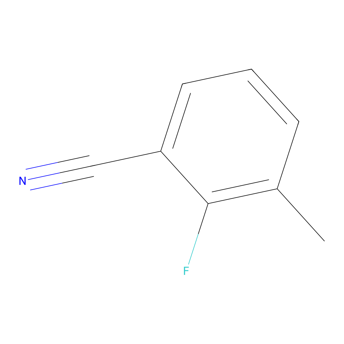 2-Fluoro-3-methylbenzonitrile molecular structure, CAS 185147-07-3