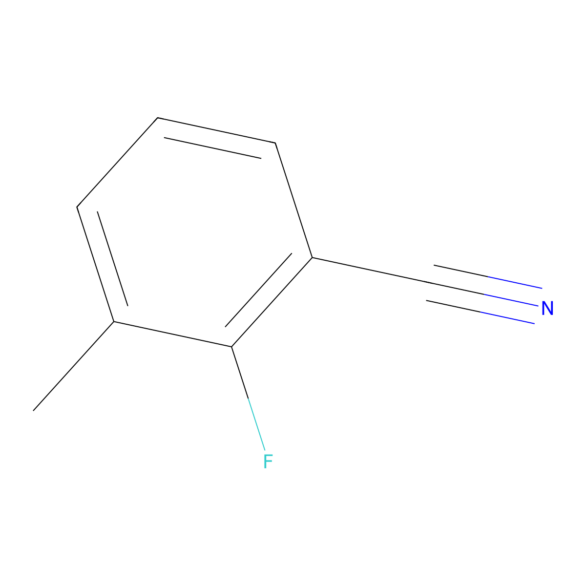 2-Fluoro-3-methylbenzonitrile molecular structure, CAS 185147-07-3