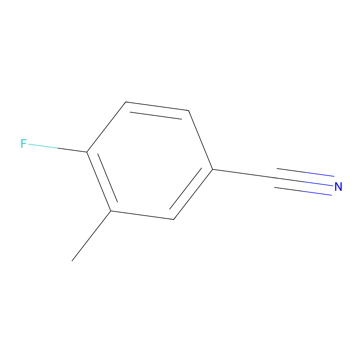 4-Fluoro-3-methylbenzonitrile molecular structure, CAS 185147-08-4