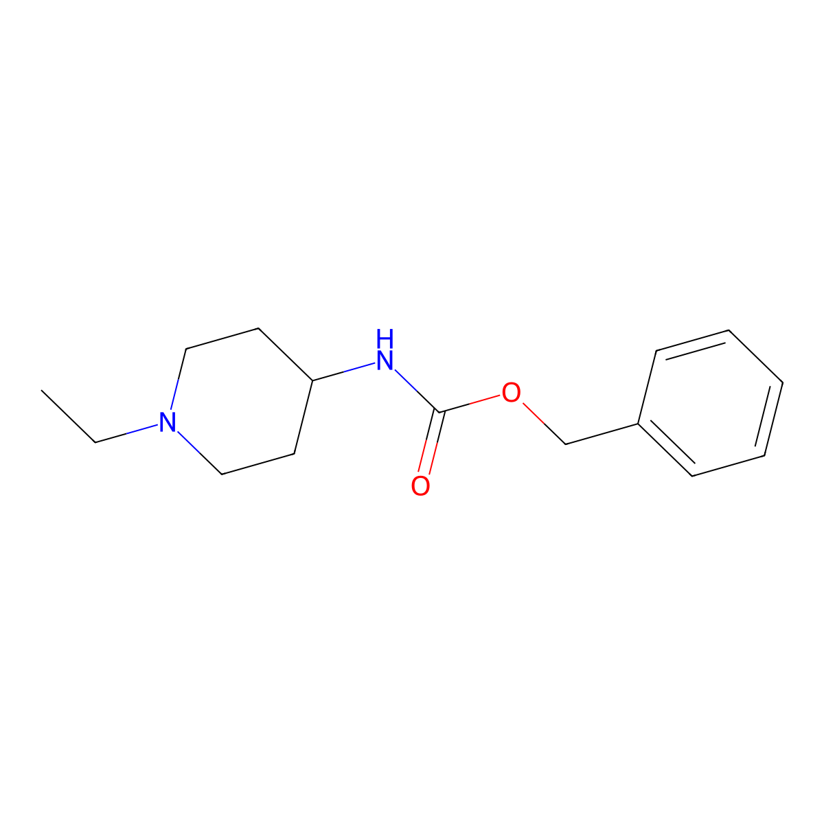 benzyl N-(1-ethylpiperidin-4-yl)carbamate molecular structure, CAS 1851470-00-2