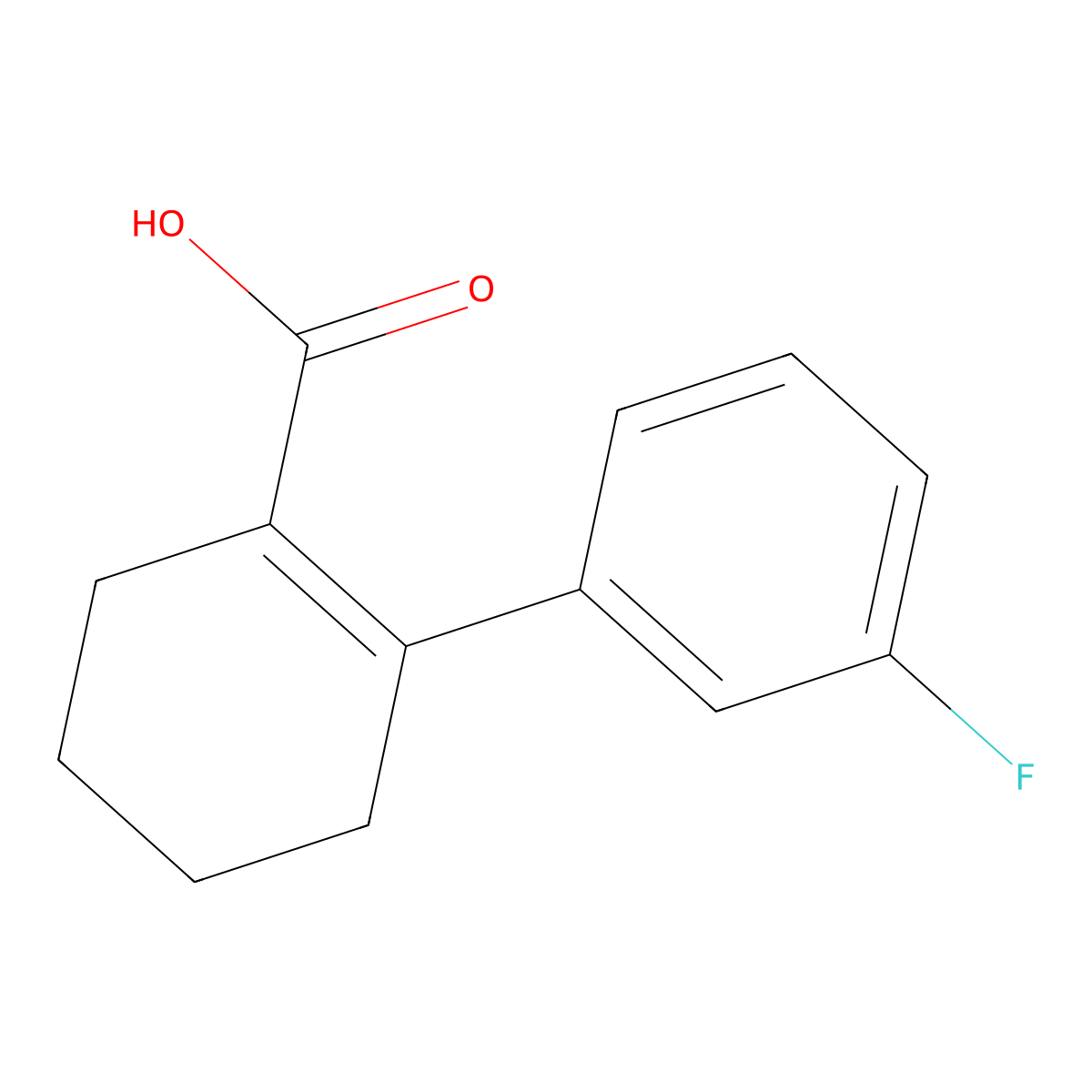 2-(3-Fluorophenyl)cyclohex-1-ene-1-carboxylic acid molecular structure, CAS 1851481-89-4