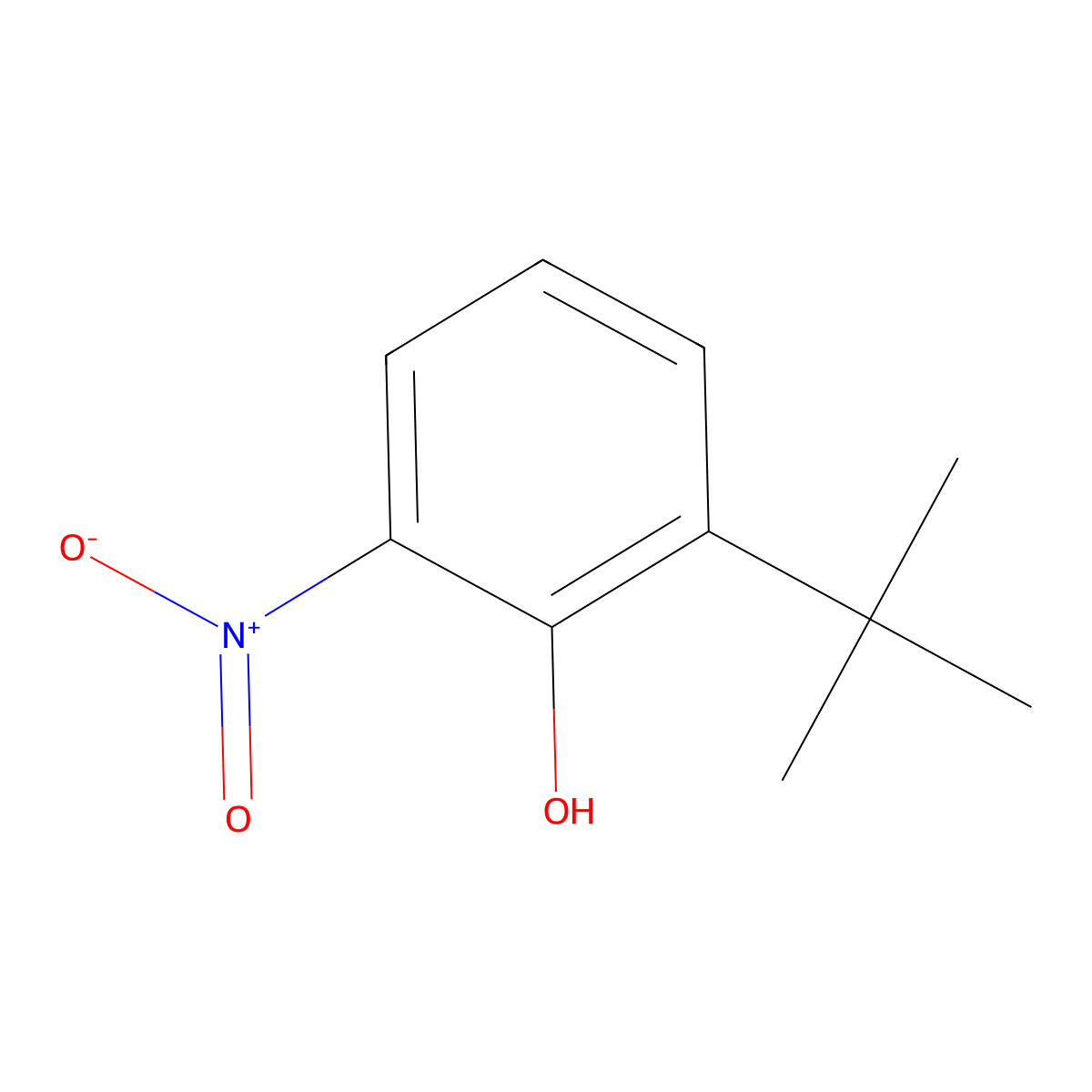 2-(tert-Butyl)-6-nitrophenol molecular structure, CAS 18515-04-3